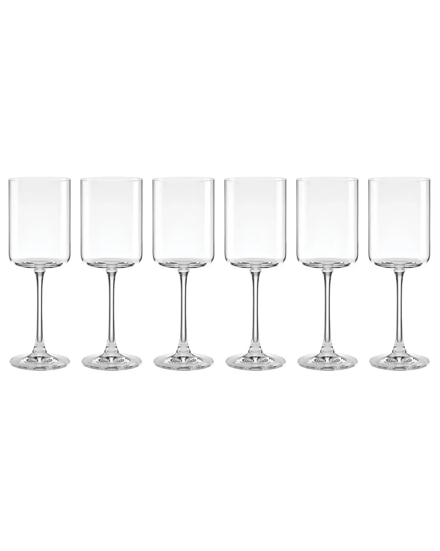 Tuscany Classics Set of 6 Straight Red Wine Glasses - Clear