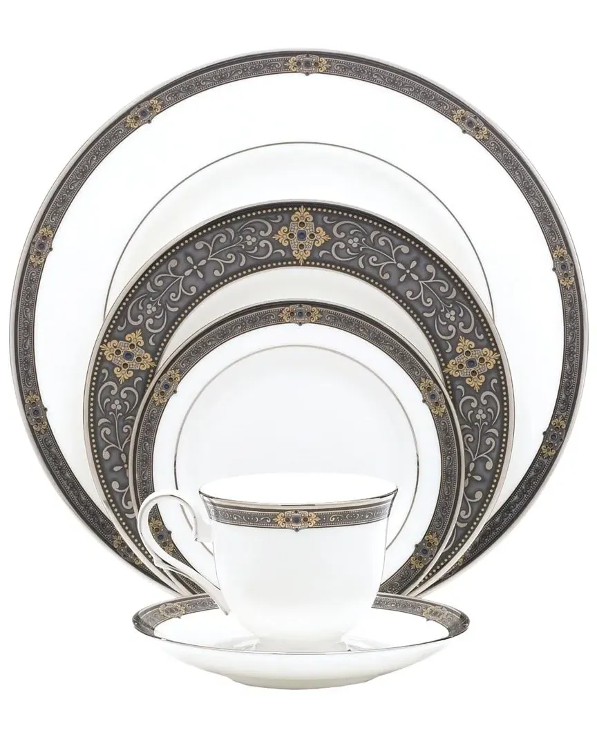 Vintage Jewel 5pc Place Setting - White, Bone China