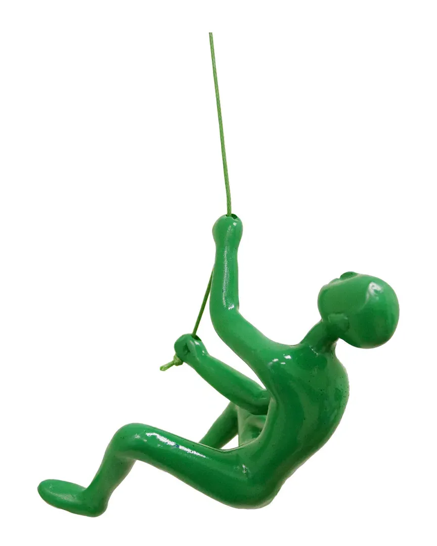 Climbing Man Wall Art - Green, Resin