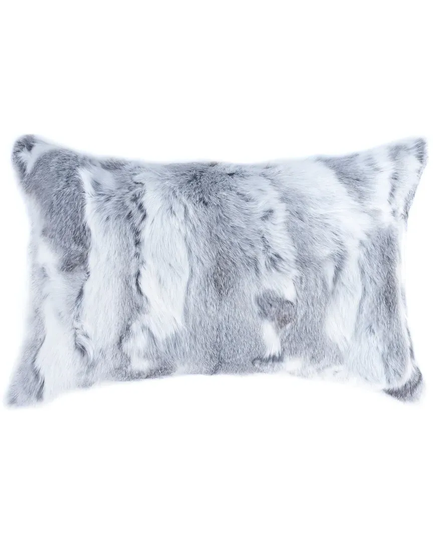 Rabbit Fur Pillow - Grey