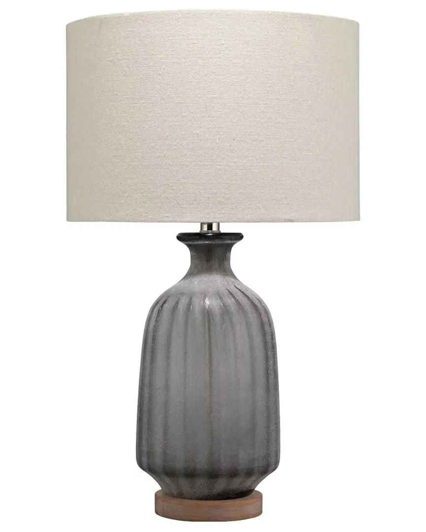 Hewson Grey Frost Table Lamp - Glass