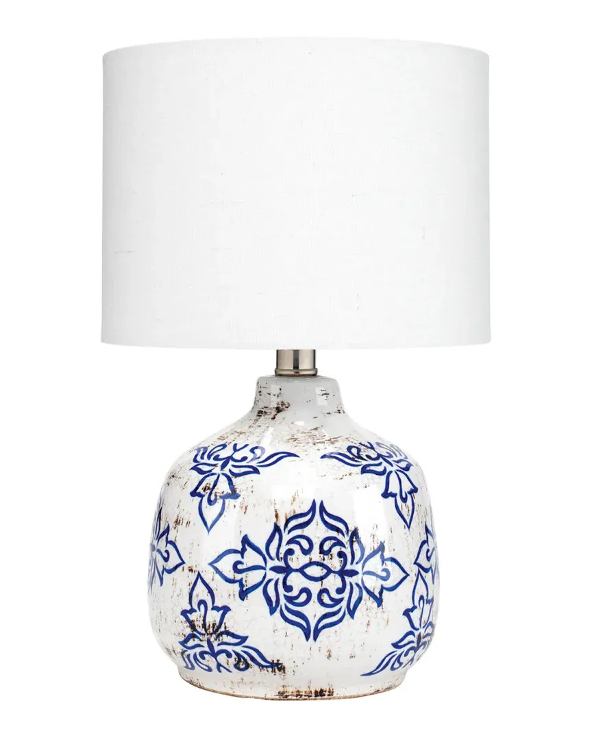 Ruby Table Lamp - White and Blue, Ceramic image