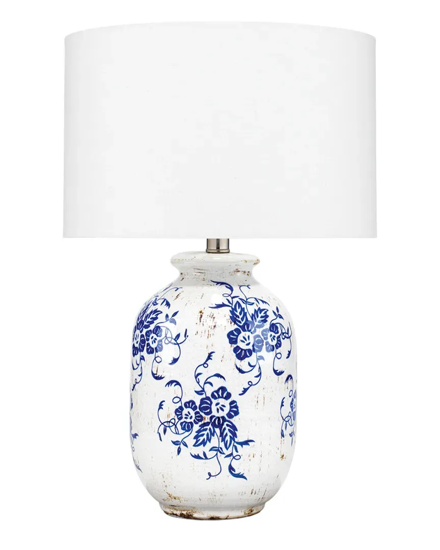 Ruth Table Lamp - White and Blue, Ceramic image