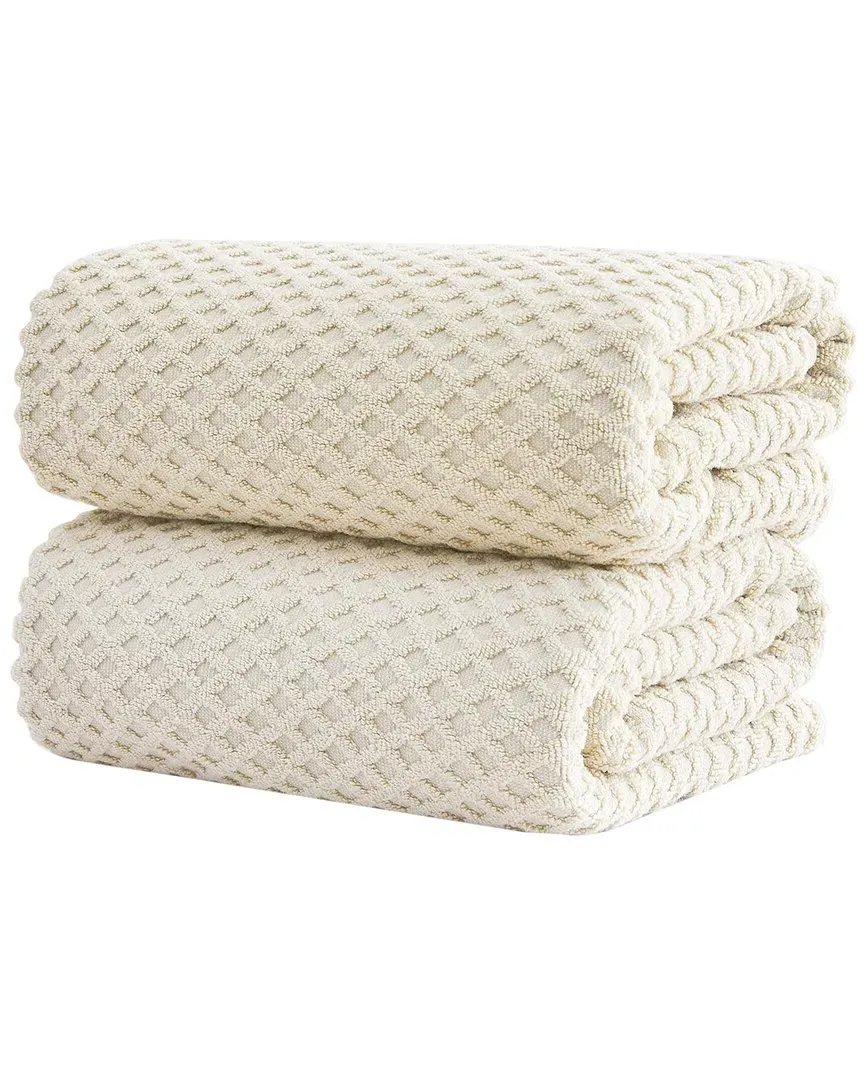 Cotton Diamond Waffle Bath Sheets 2-Pack - Oatmeal