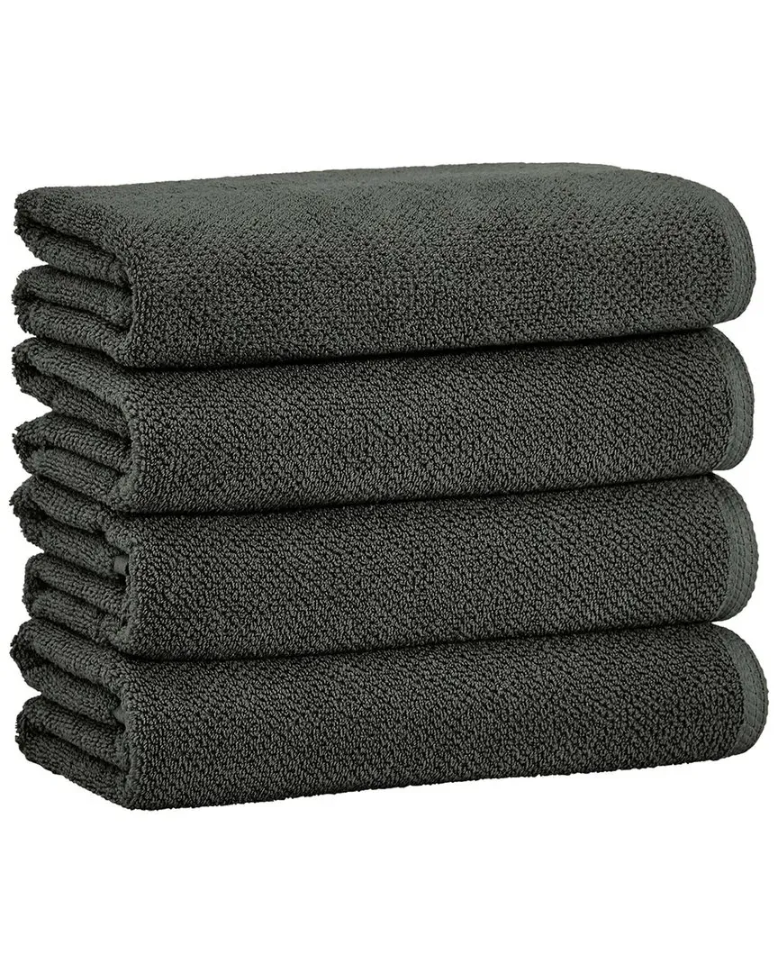 Cotton Textured Bath Towel 4 Pack - Midnight