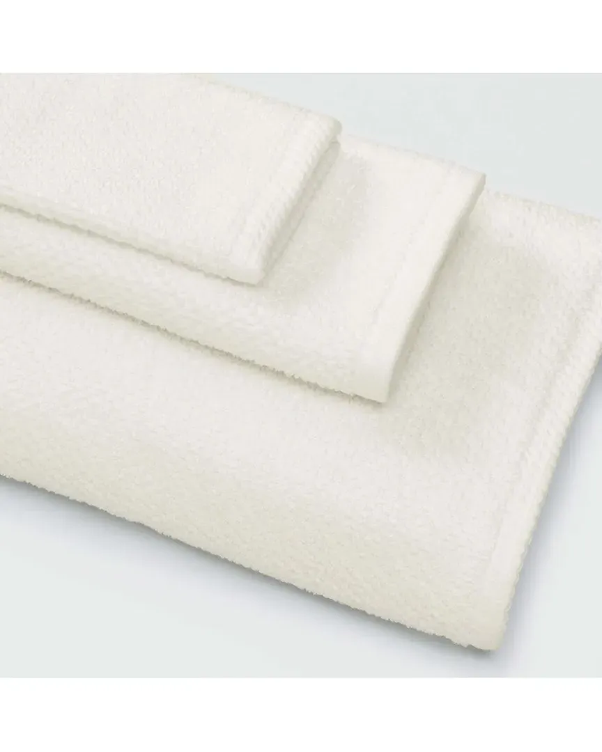 Cotton Textured Hand Towel 6 Pack - Ivory