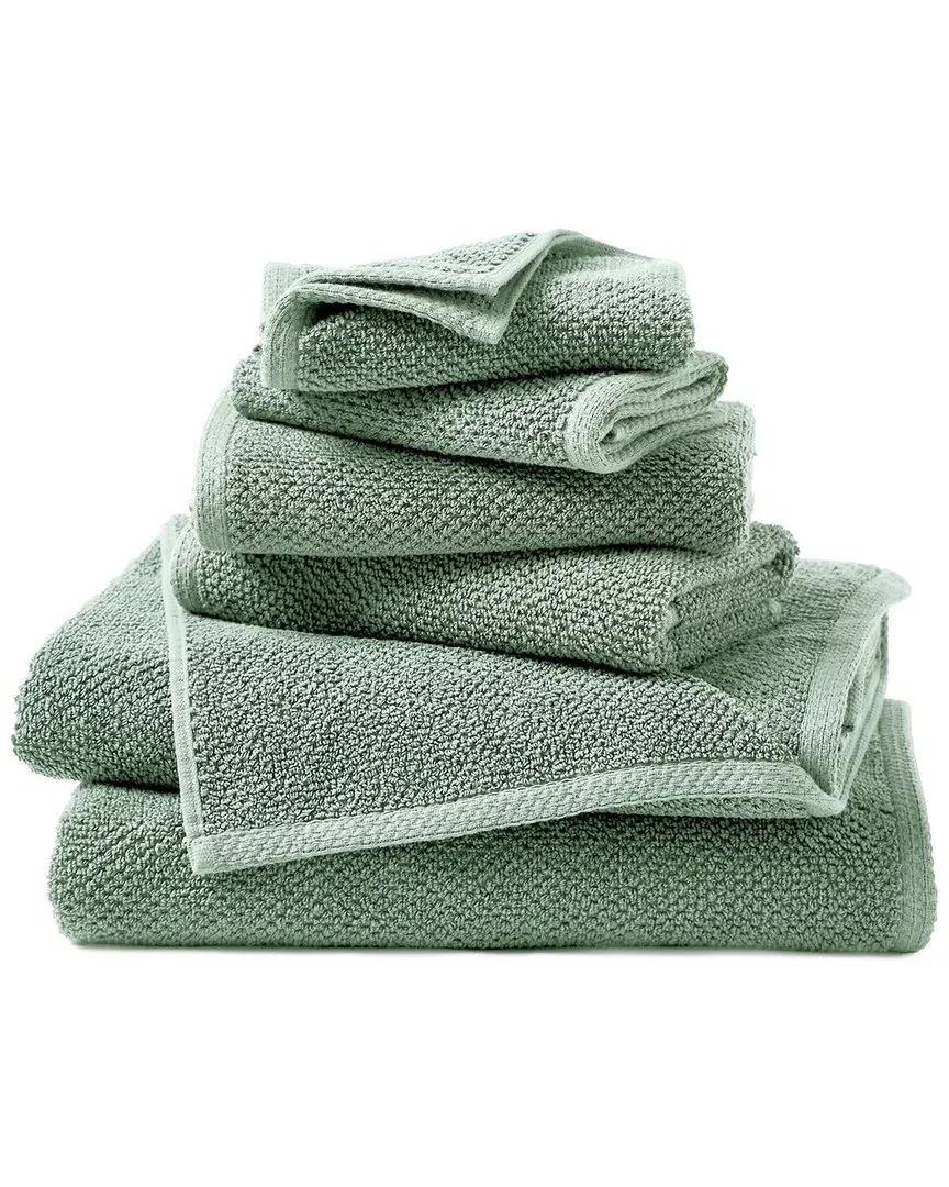 Cotton Textured Towel 6 Piece Set - Eucalyptus