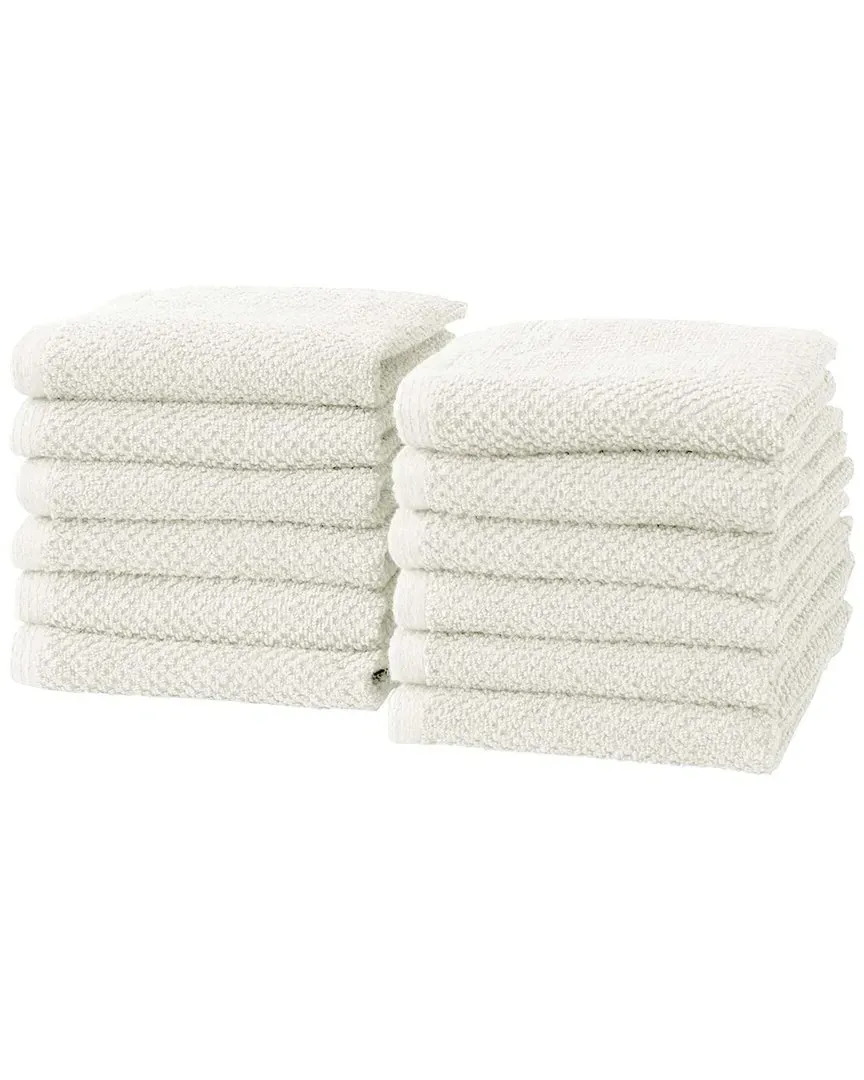 Cotton Textured Washcloth 12 Pack - Ivory