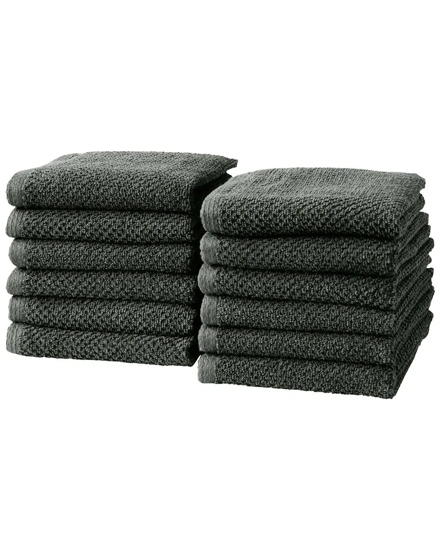 Cotton Textured Washcloth 12 Pack - Midnight