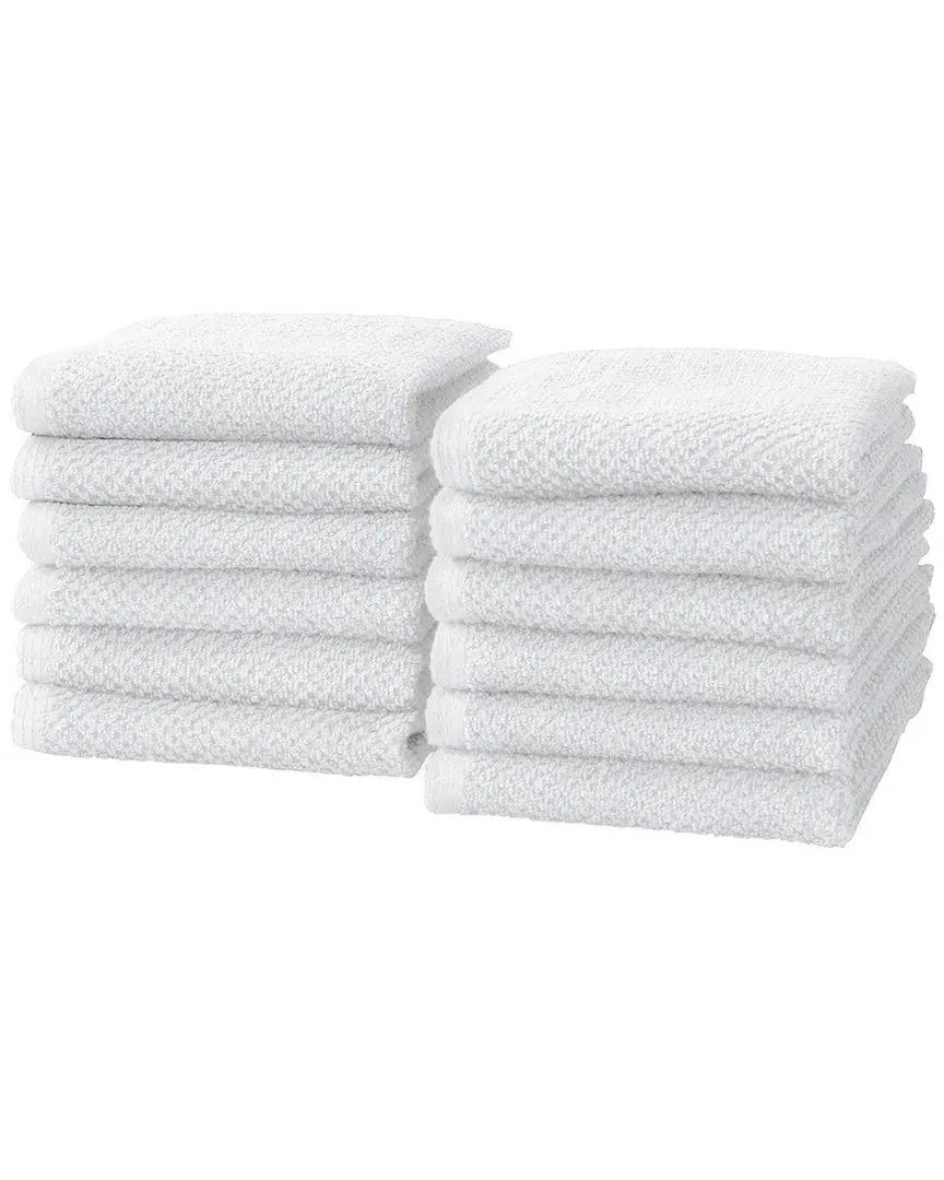 Cotton Textured Washcloth 12 Pack - White