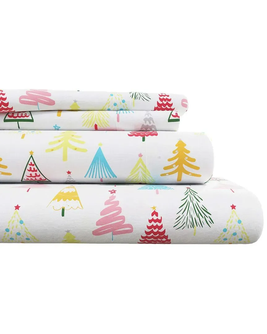 Holiday Flannel Sheet Set - Happy Hillside, Turkish Cotton
