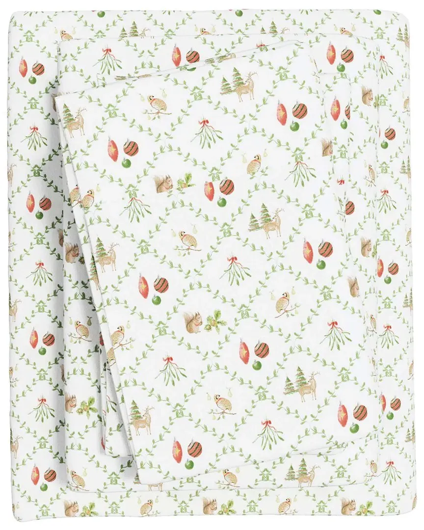 Holiday Flannel Sheet Set - Holiday Lattice, Turkish Cotton