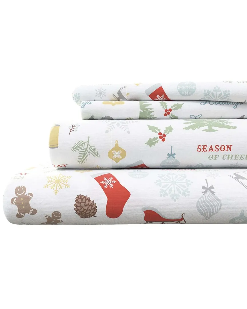 Holiday Flannel Sheet Set - Holiday Time, Turkish Cotton