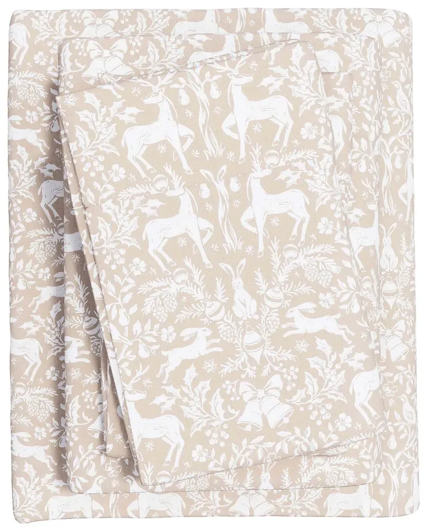 Holiday Flannel Sheet Set - Reflections, Turkish Cotton