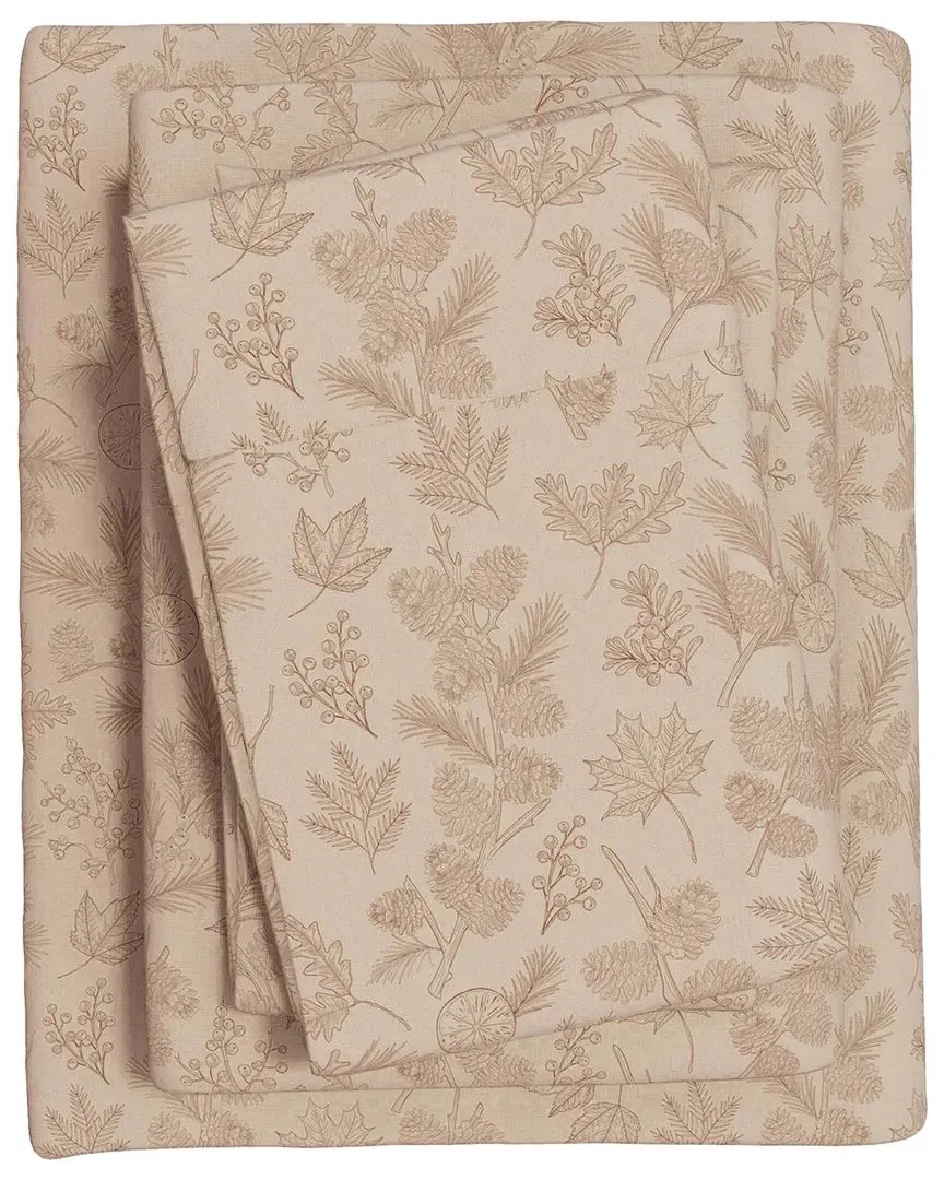Lodge Turkish Cotton Flannel Sheet Set - Branches Print