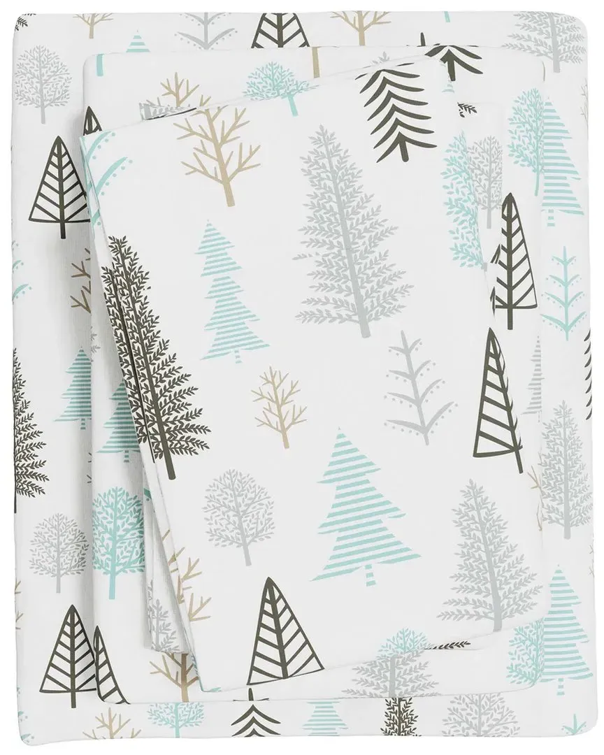 Lodge Turkish Cotton Flannel Sheet Set - Winter Forest