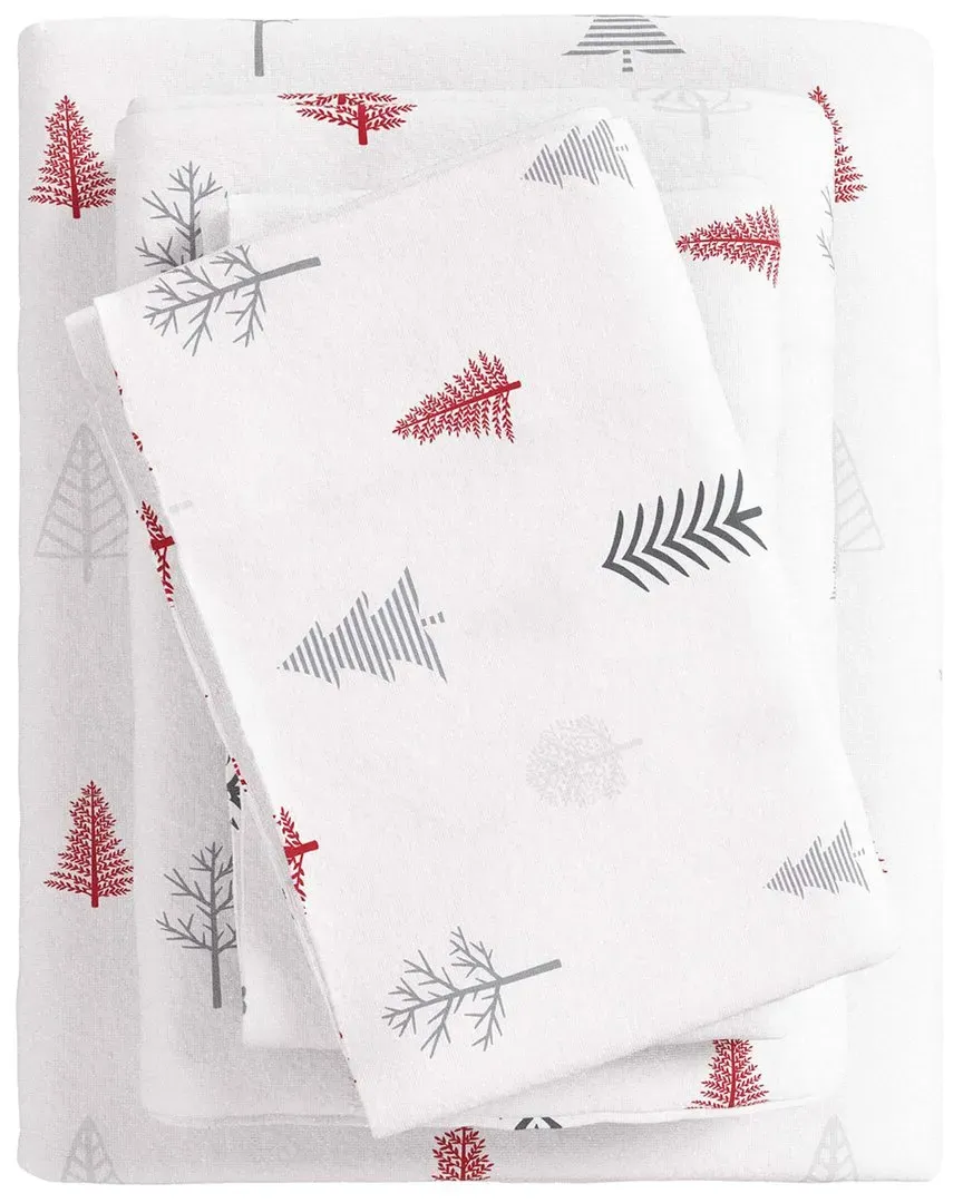 Lodge Turkish Cotton Flannel Sheet Set - Winter Trees
