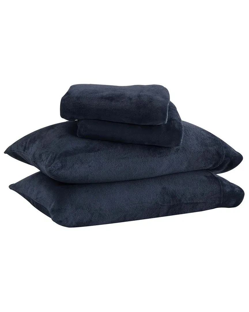 Velvet Plush Fleece Sheet Set - Navy