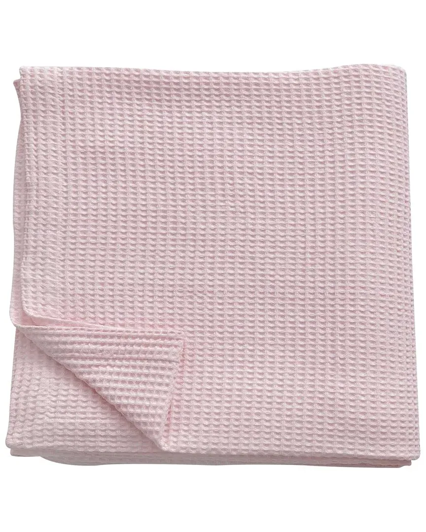 Waffle Weave Cotton Blanket - Blush Pink