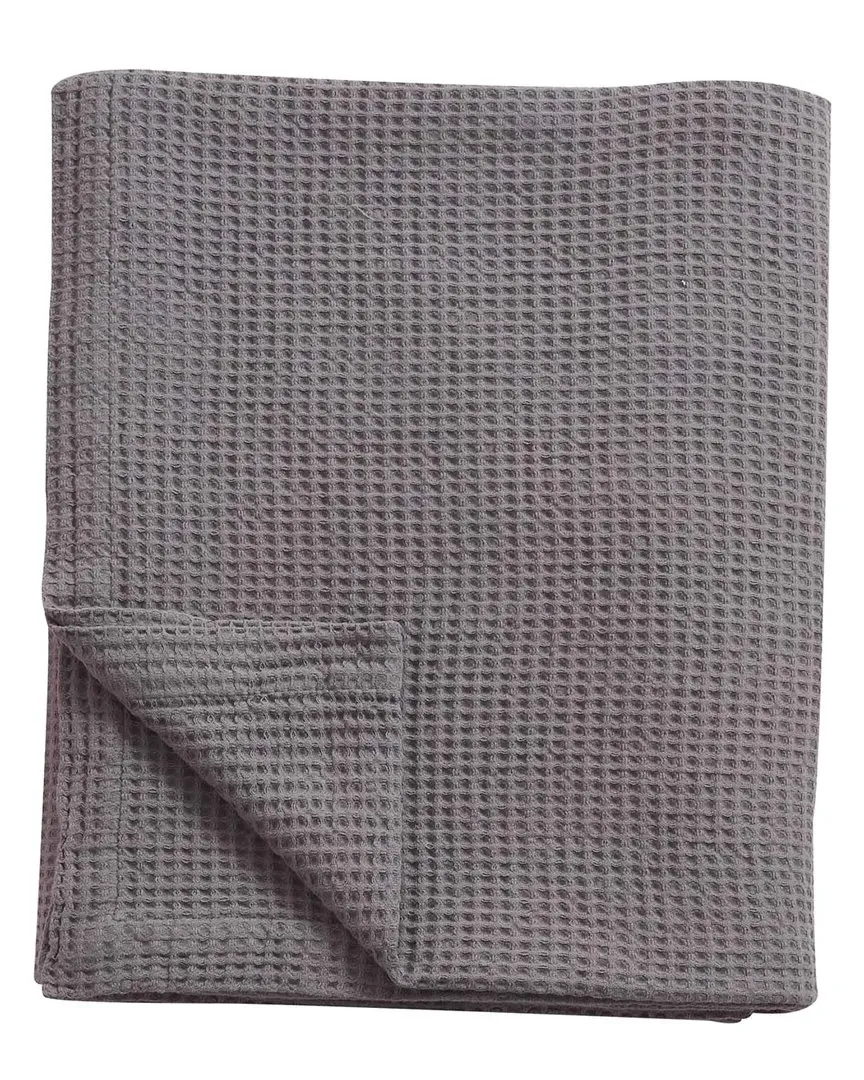 Waffle Weave Cotton Blanket - Dark Grey