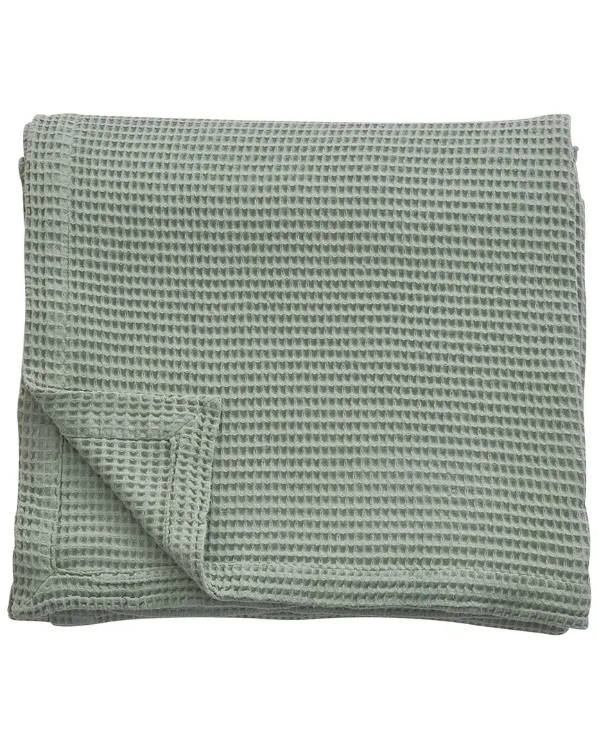 Waffle Weave Cotton Blanket - Eucalyptus