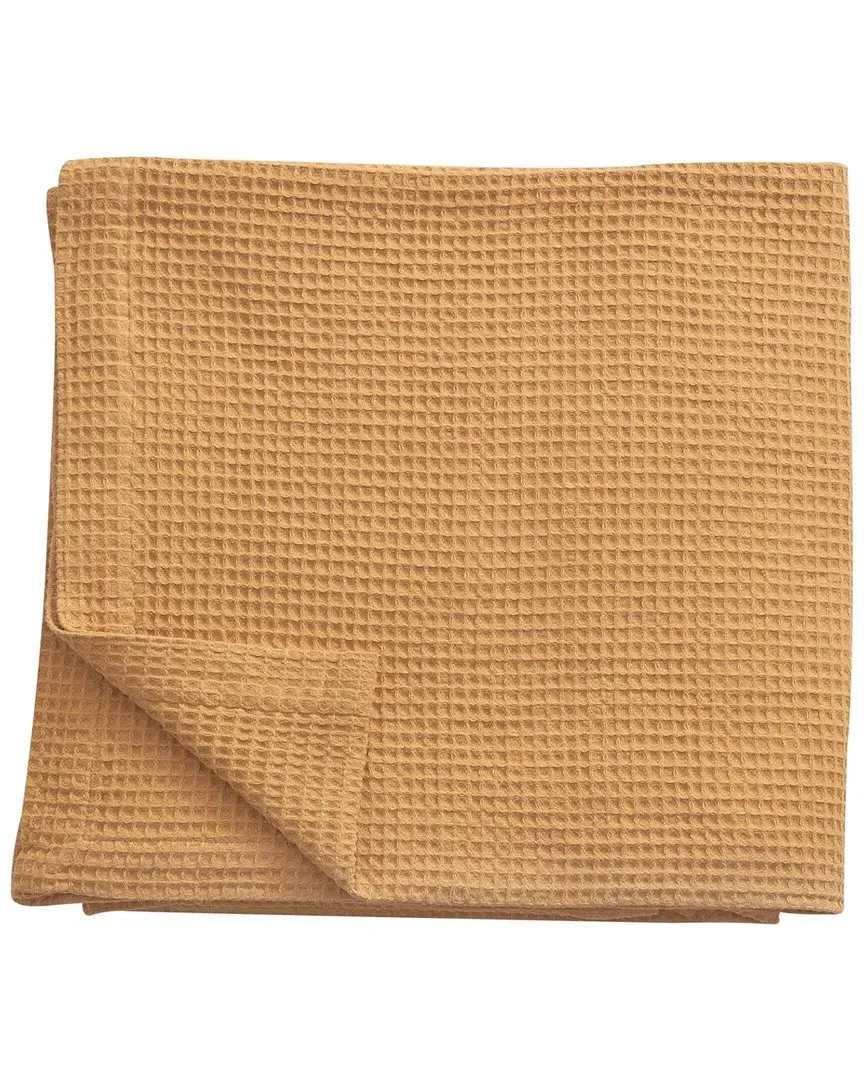 Waffle Weave Cotton Blanket - Marigold