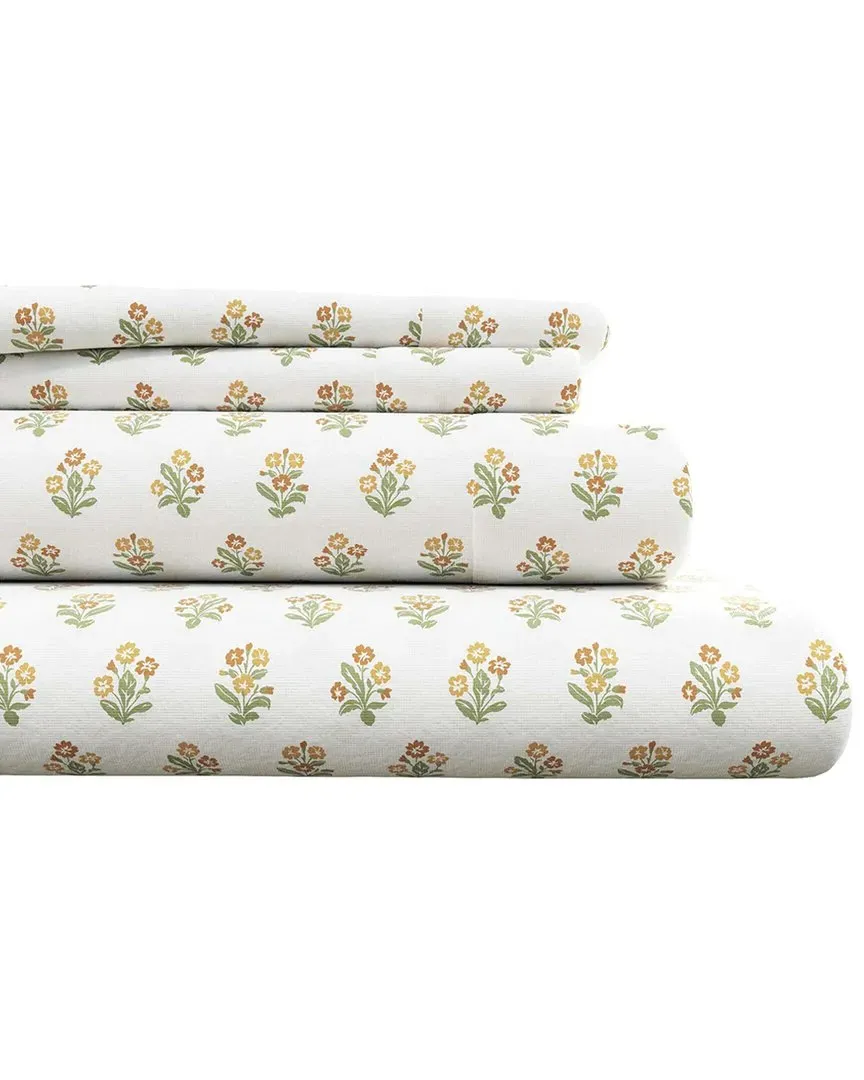Winter Florals Flannel Sheet Set - Flowerbuds, Turkish Cotton