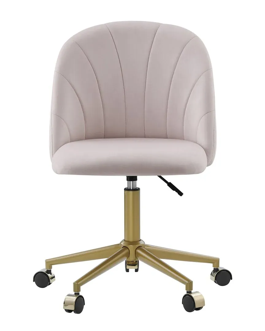 Abigail Desk Chair - Pink, Velvet
