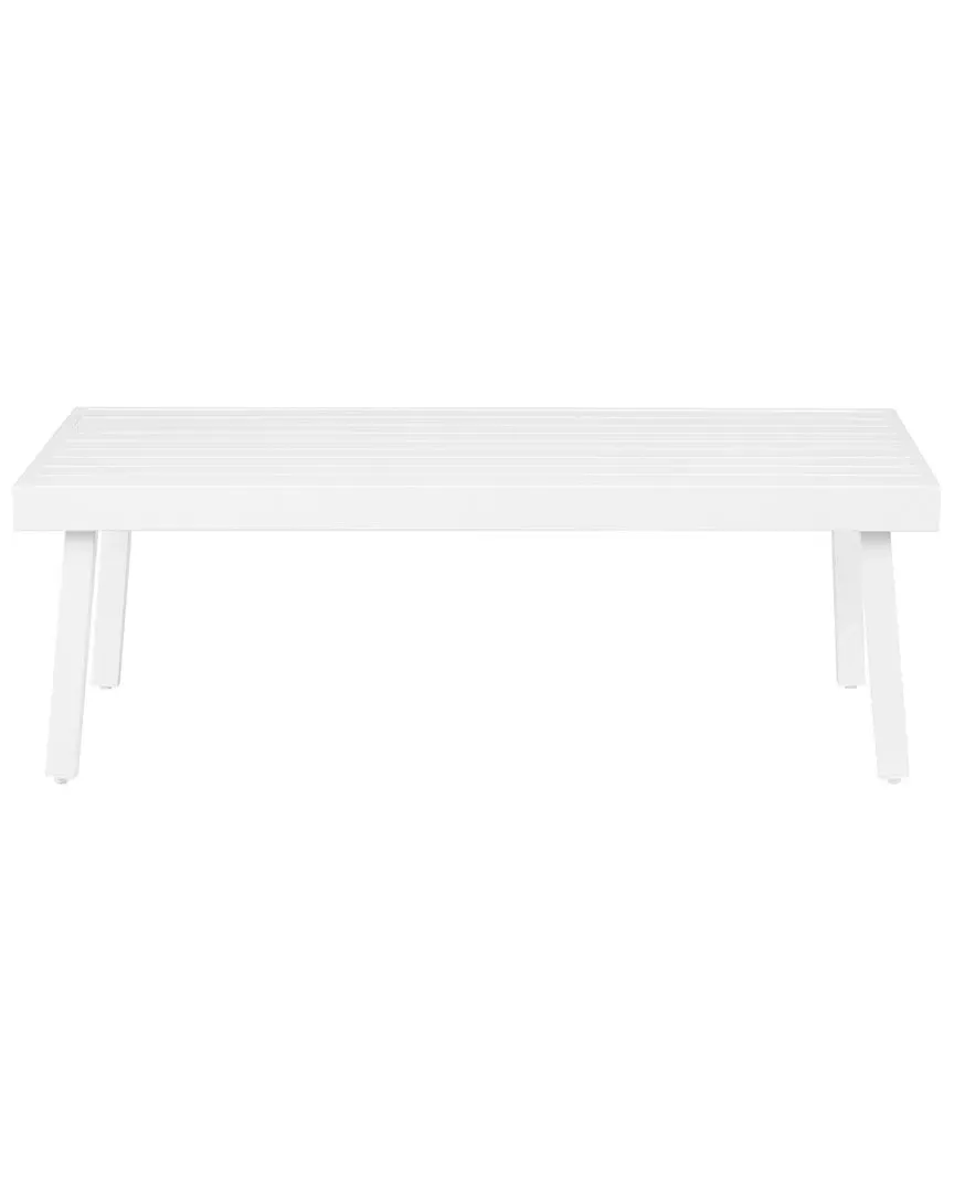 Alora Outdoor Coffee Table - White, Aluminum