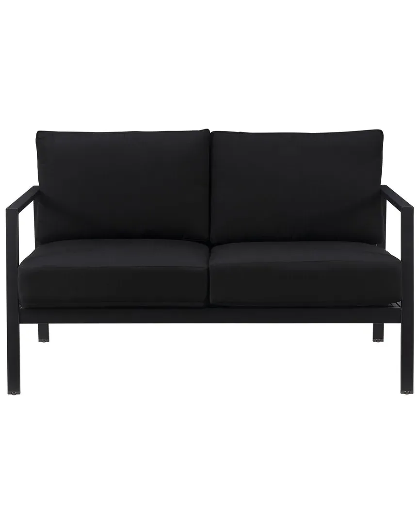 Alora Outdoor Loveseat - Black, Aluminum