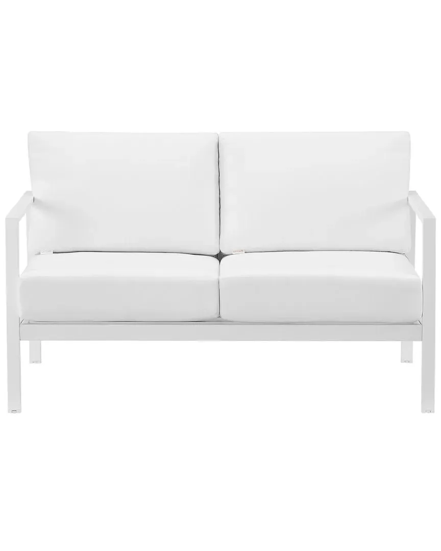 Alora Outdoor Loveseat - White, Aluminum