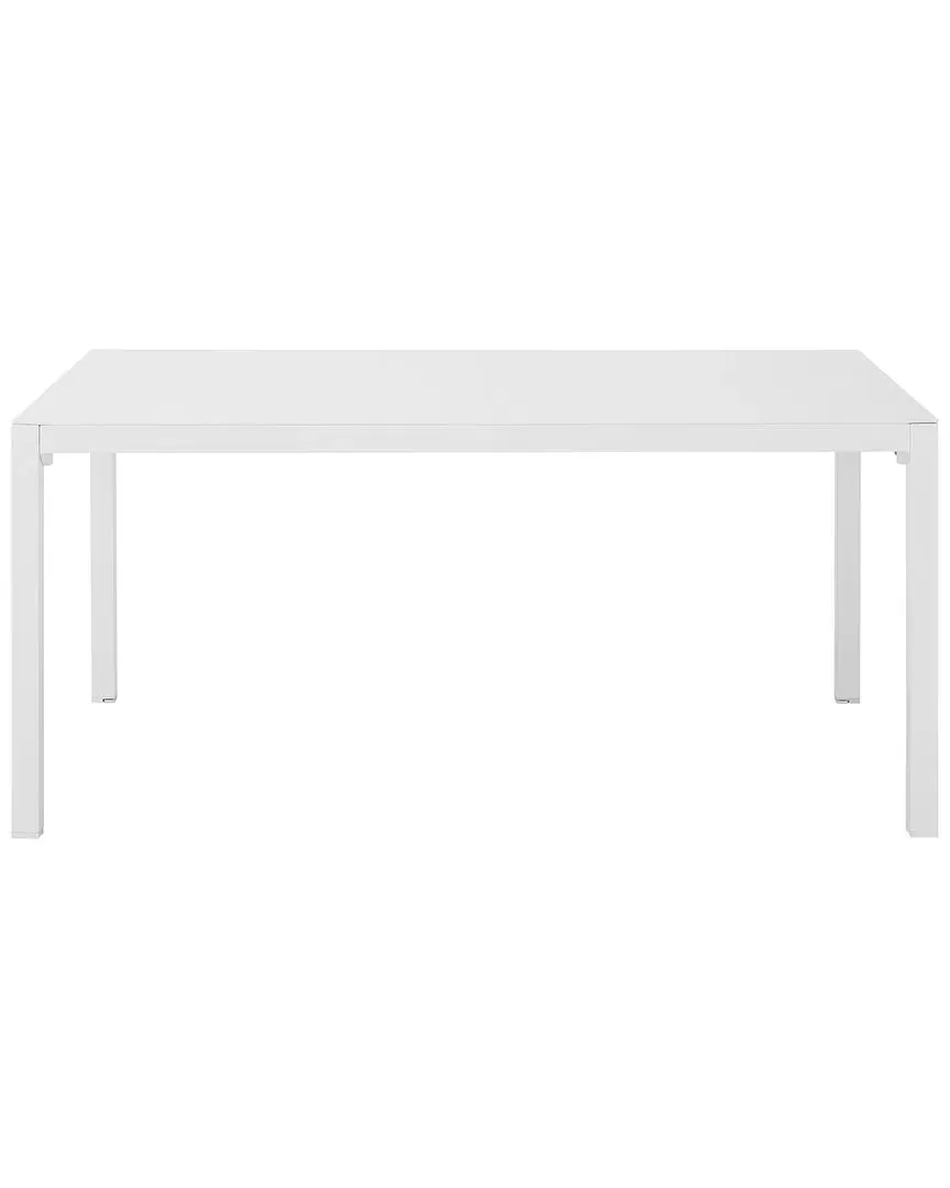 Alora Rectangular Dining Table - White, Aluminum