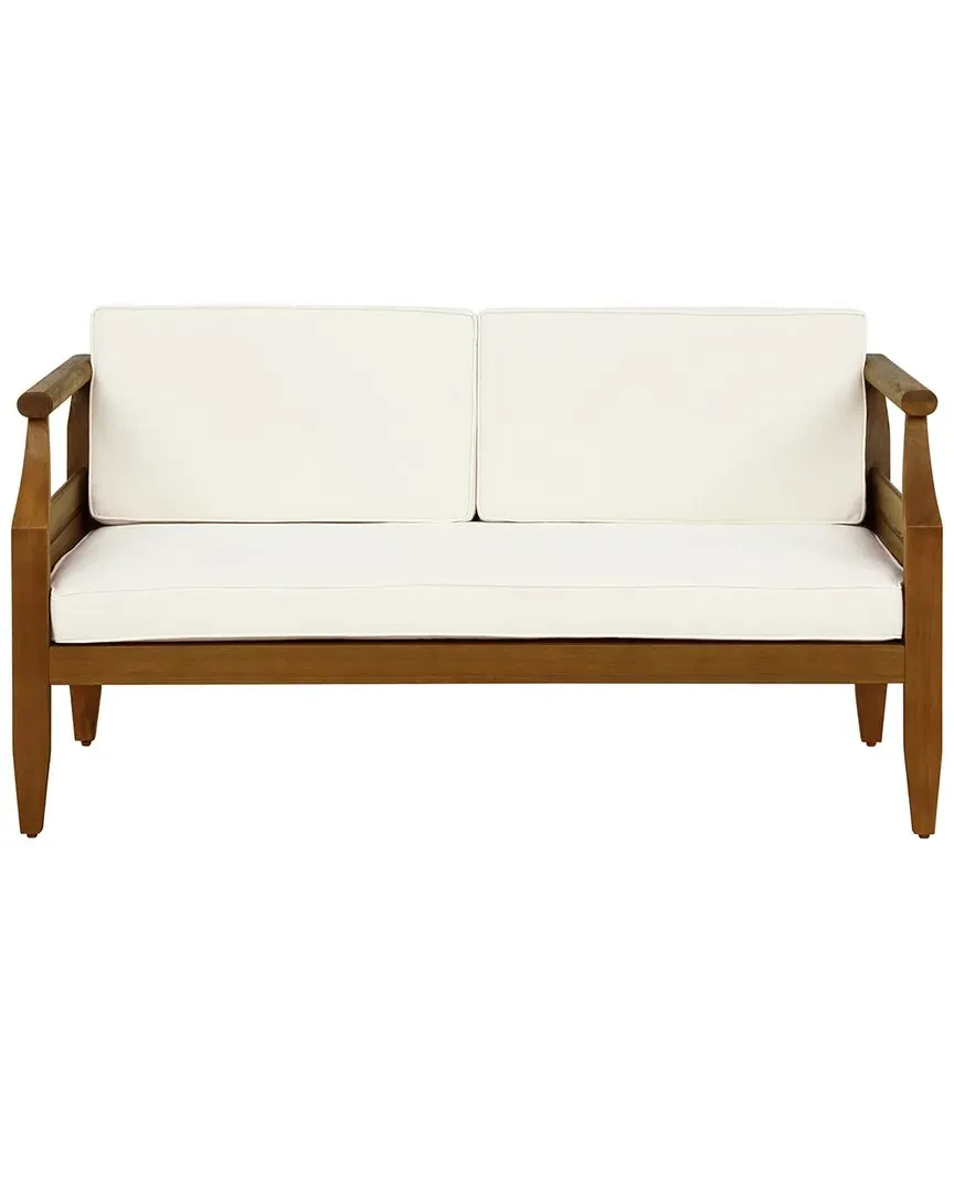 Arlen Outdoor Loveseat & Coffee Table Set - Brown, Acacia image