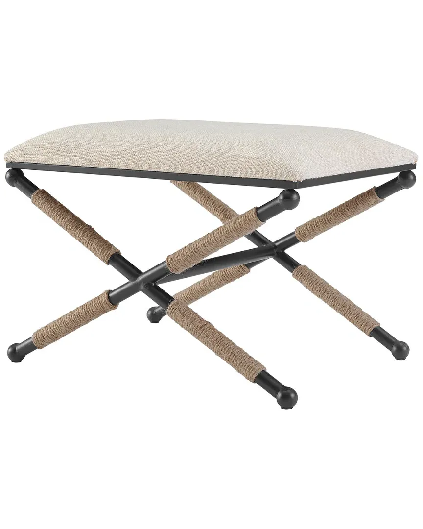 Ashburn Campaign Accent Stool - Black