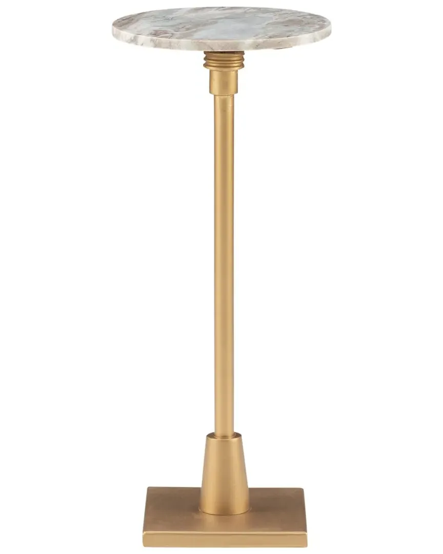 Averi Round Drink Table - Gold, Marble