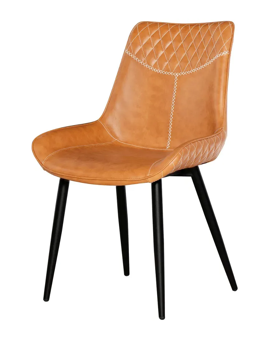 Avery Set of 2 Dining Chairs - Black, Metal