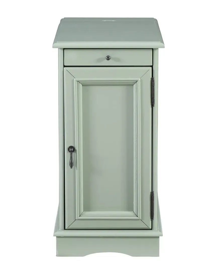 Barron USB Accent Table with Storage - Aqua image