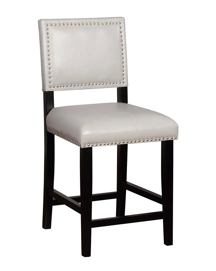 Brook Counter Stool with Nailhead Trim - Dove Gray