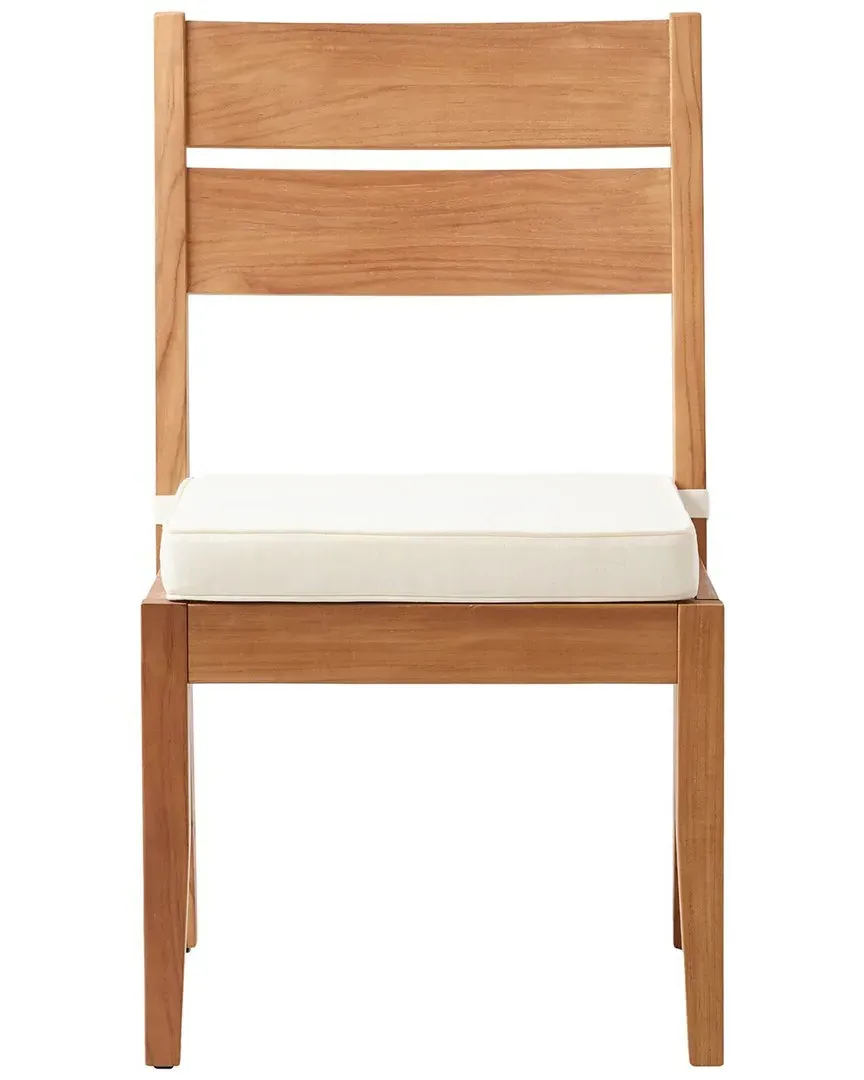 Cannon Pack of 2 Outdoor Dining Chairs with Cushions - Teak image