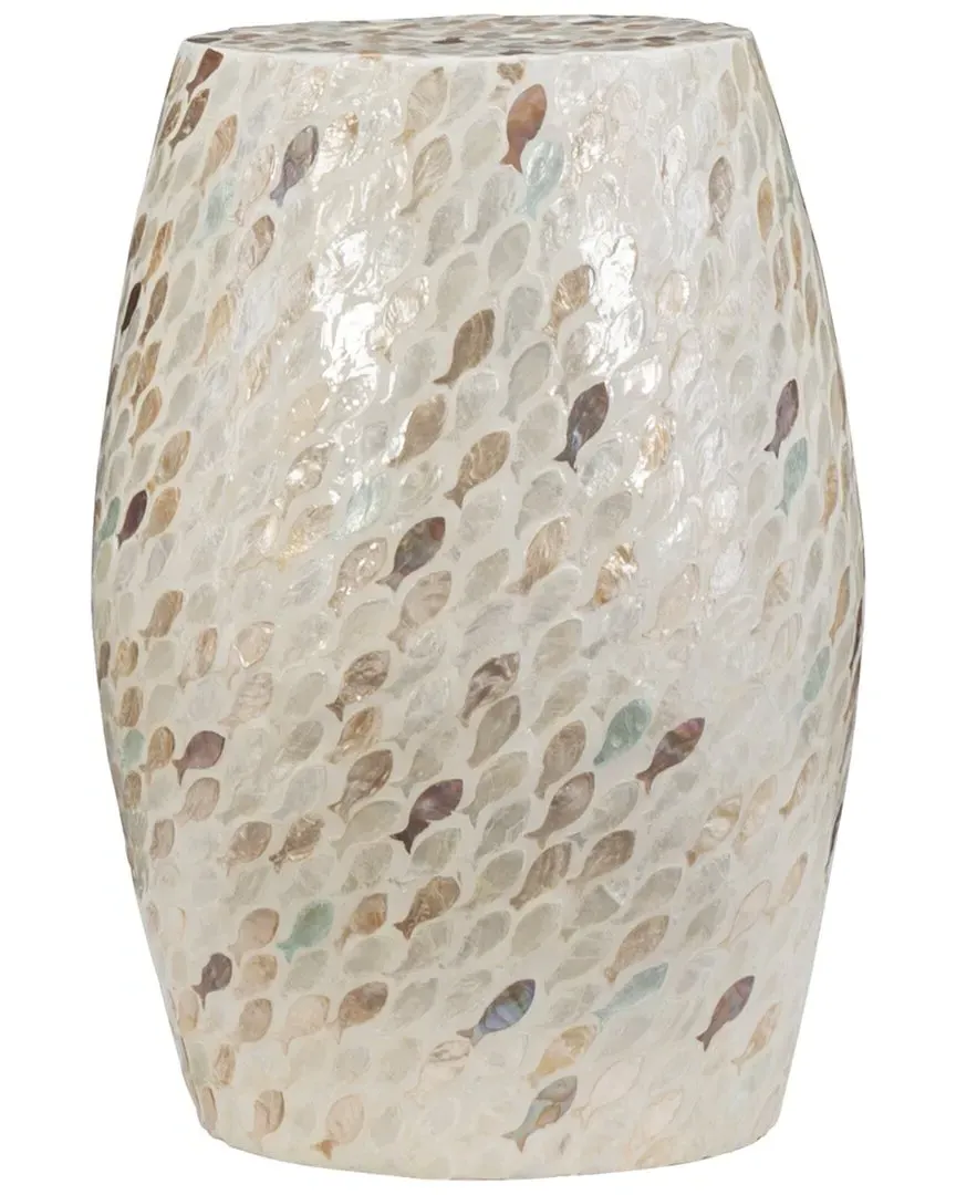 Capiz Round Drum Table - Multicolor