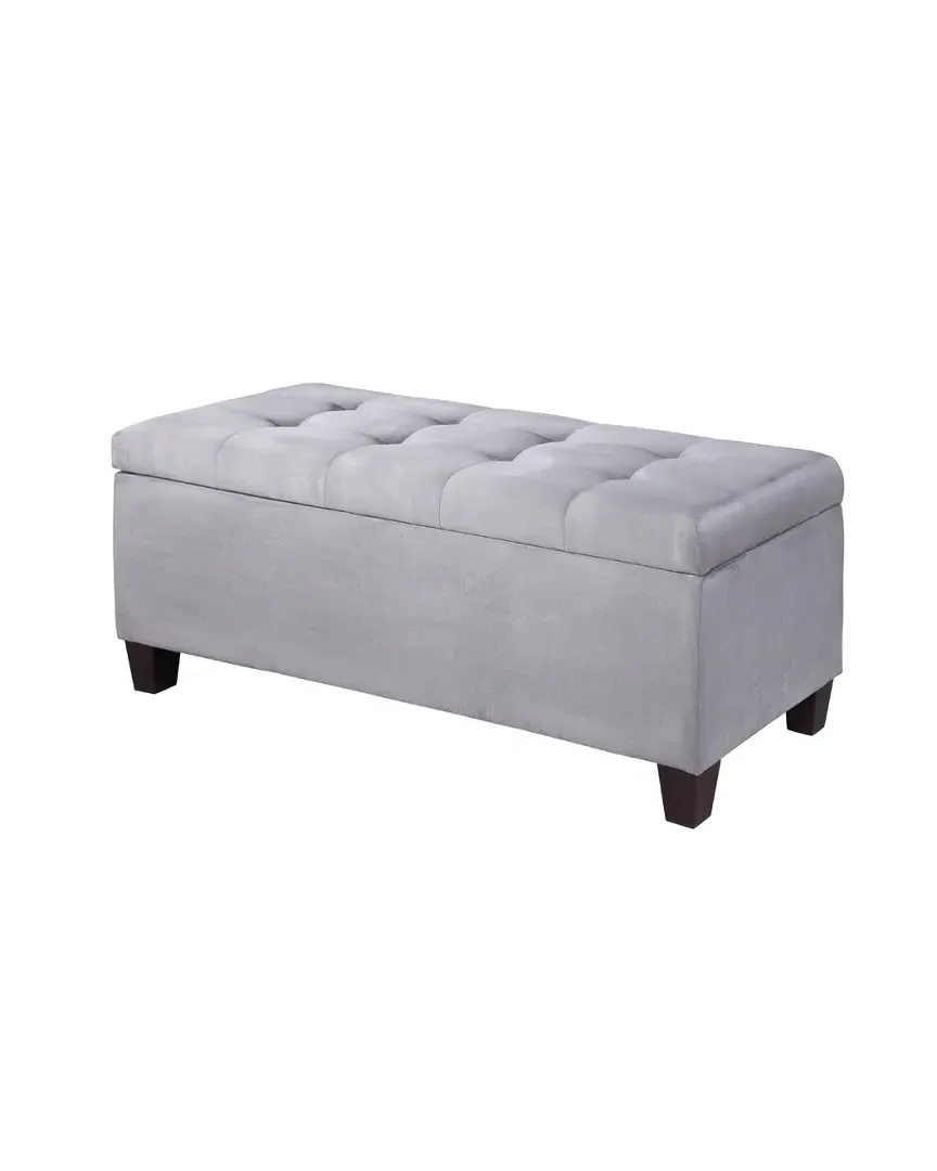 Carmen Shoe Storage Ottoman - Grey image