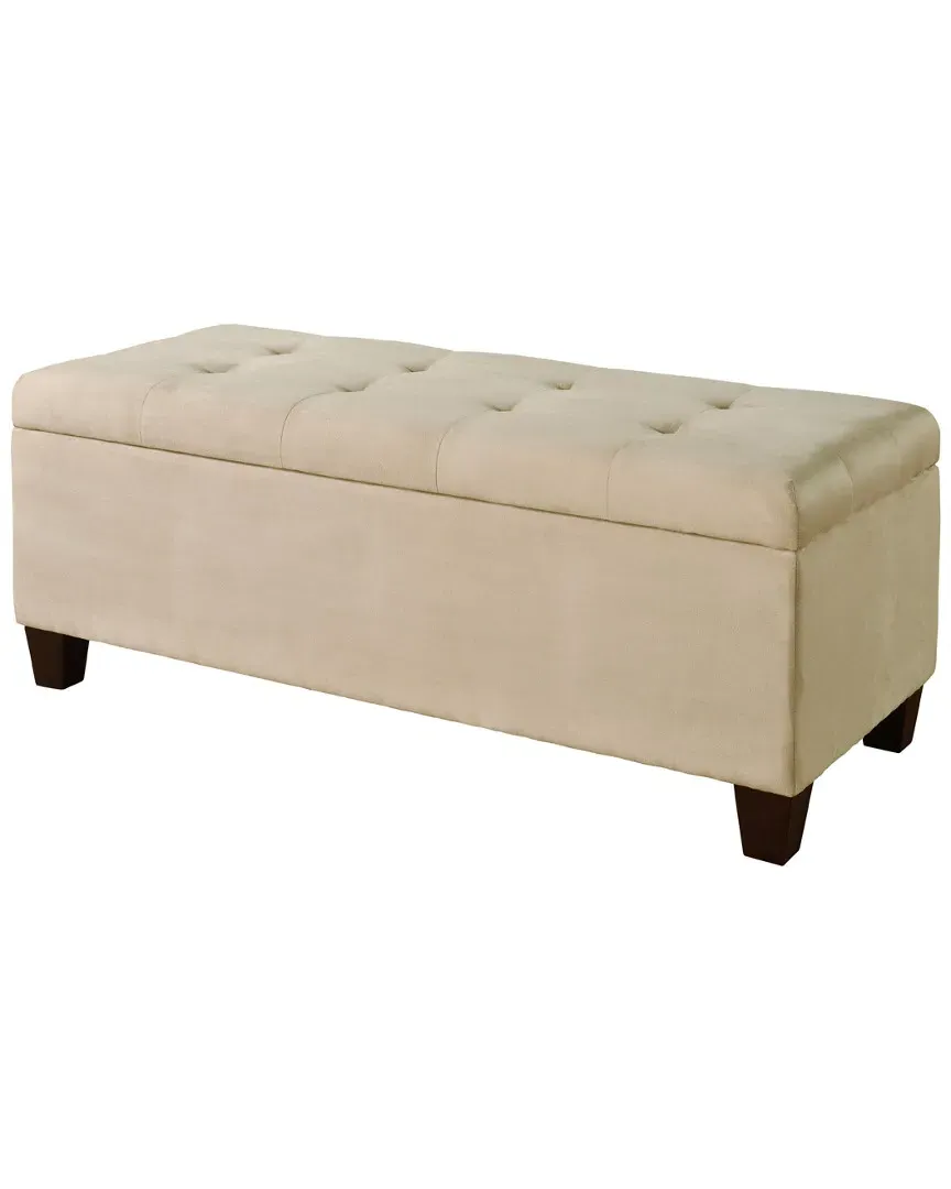 Carmen Shoe Storage Ottoman - Taupe