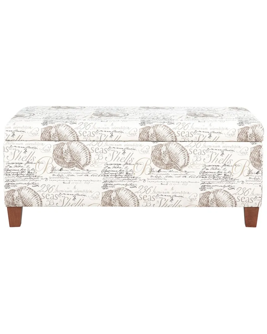 Carmen Swirl Storage Ottoman - Beige image
