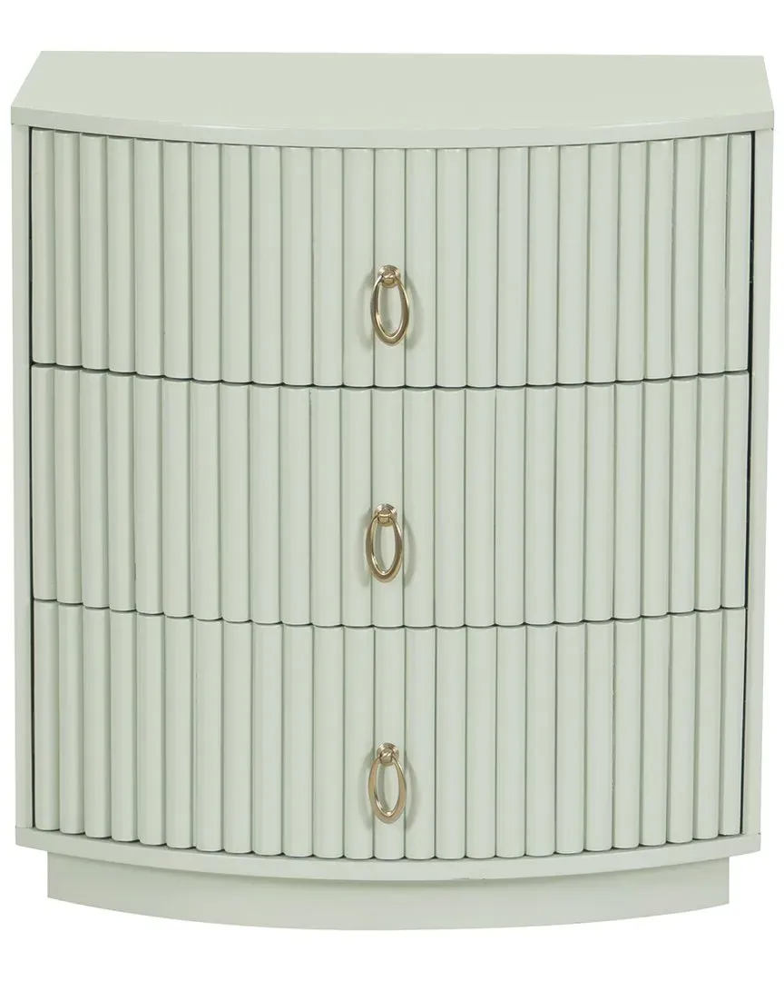 Ciarra 3-Drawer Nightstand - Green