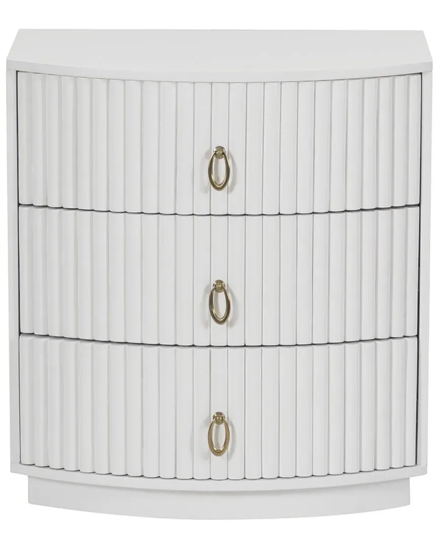 Ciarra 3-Drawer Nightstand - White