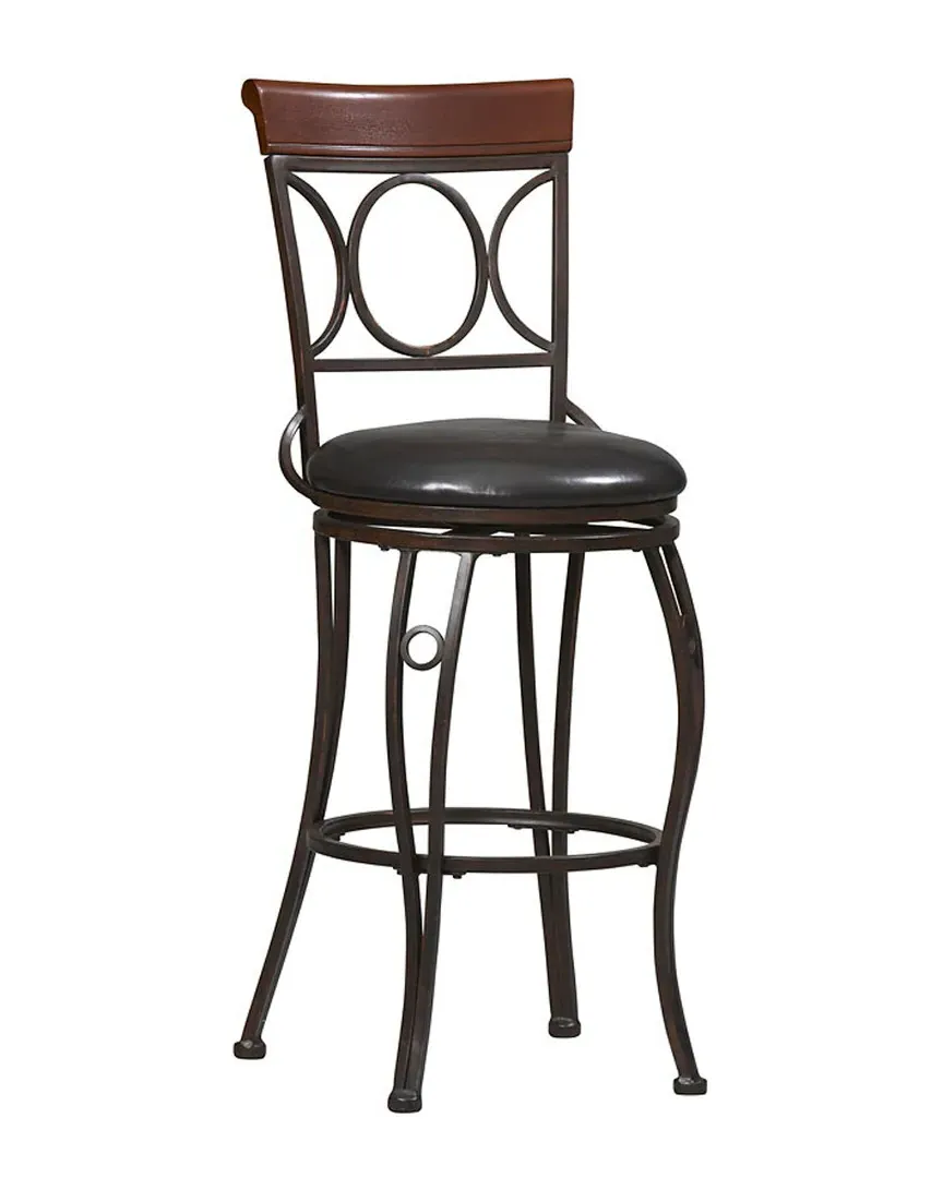 Circles Back Counter Stool - Brown, Iron image