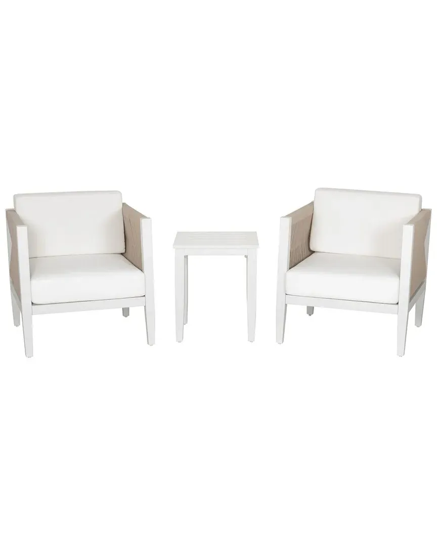Claiborne Outdoor 3-Piece Set - White, Aluminum