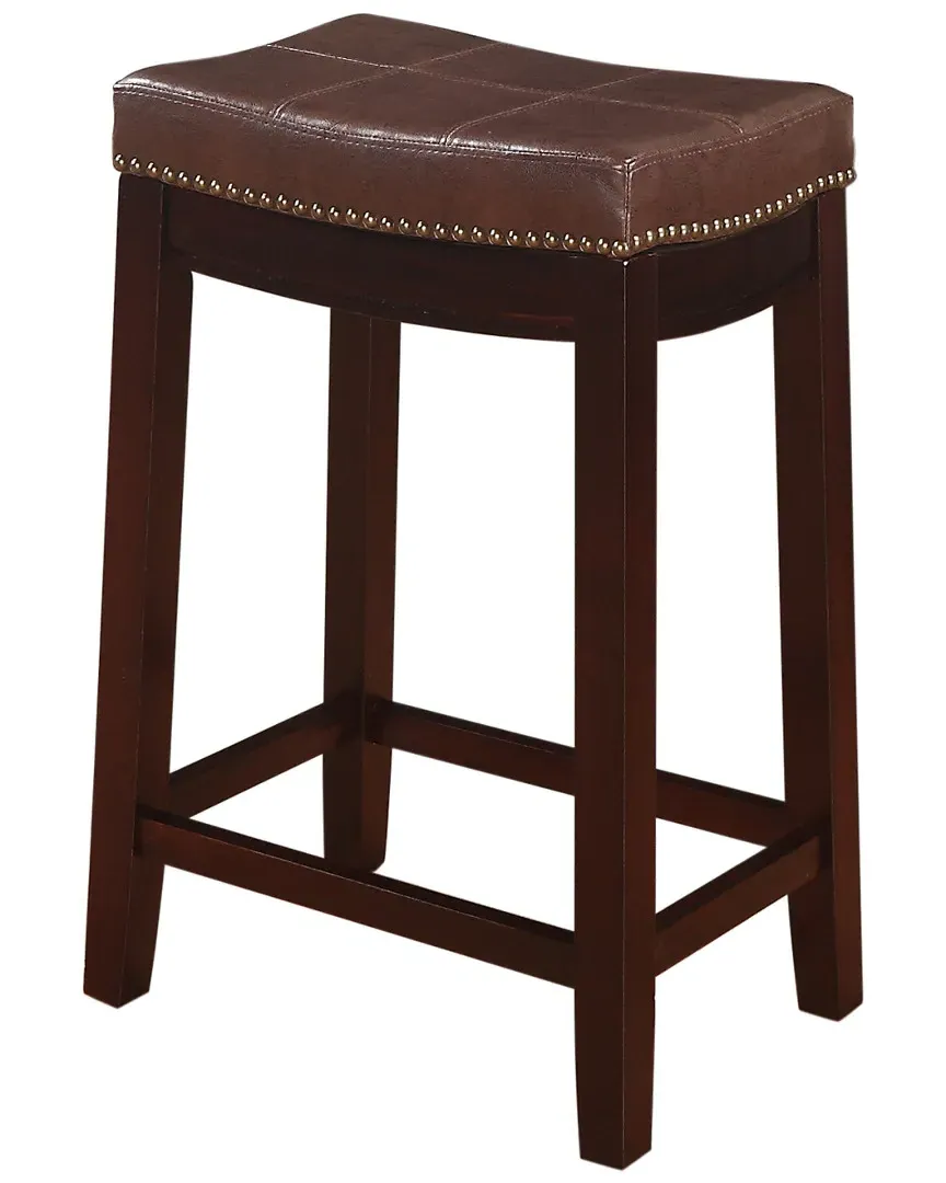 Claridge Counter Stool - Brown, Faux Leather