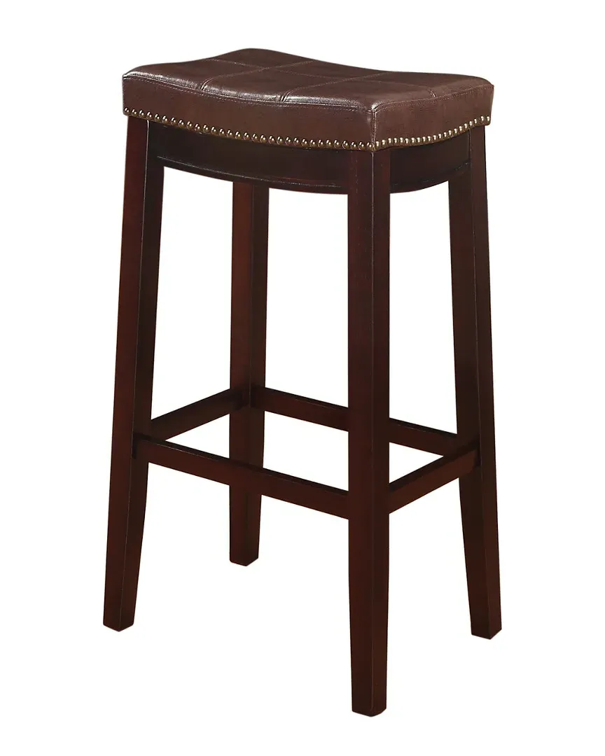 Claridge Patches Bar Stool - Dark Brown, Wood