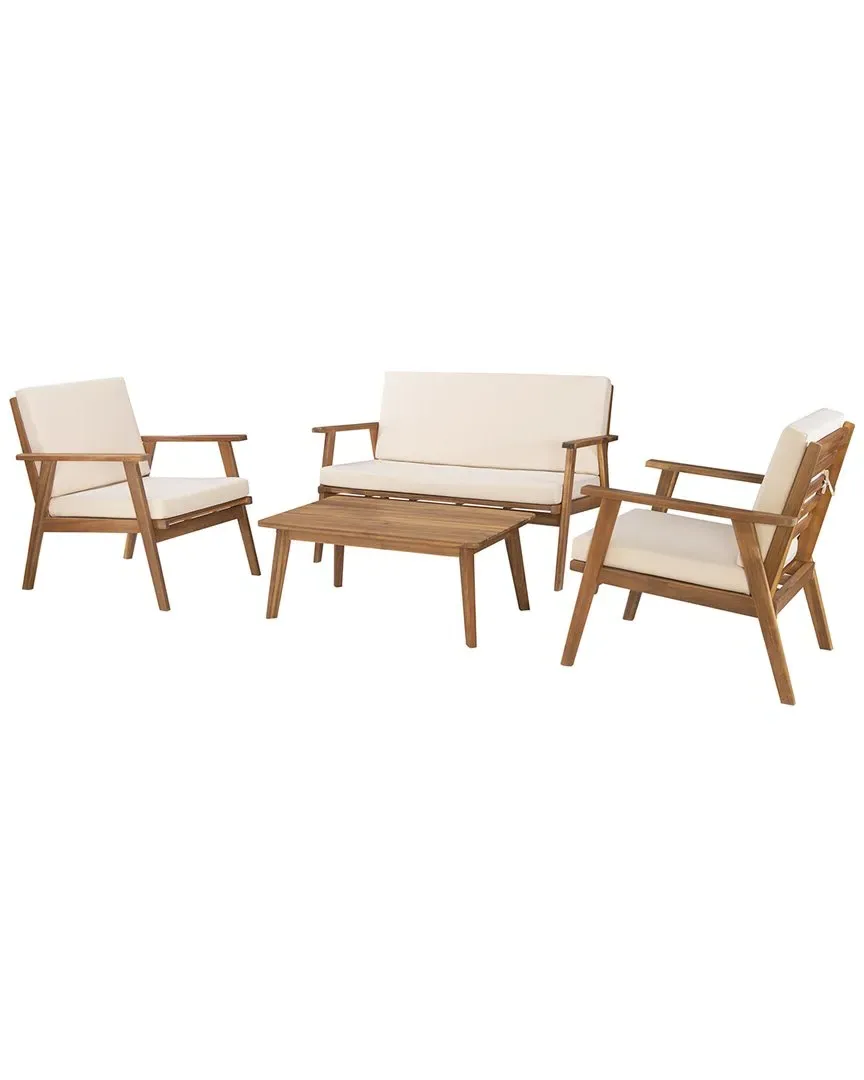 Cole Outdoor Chat Set - Natural, Acacia